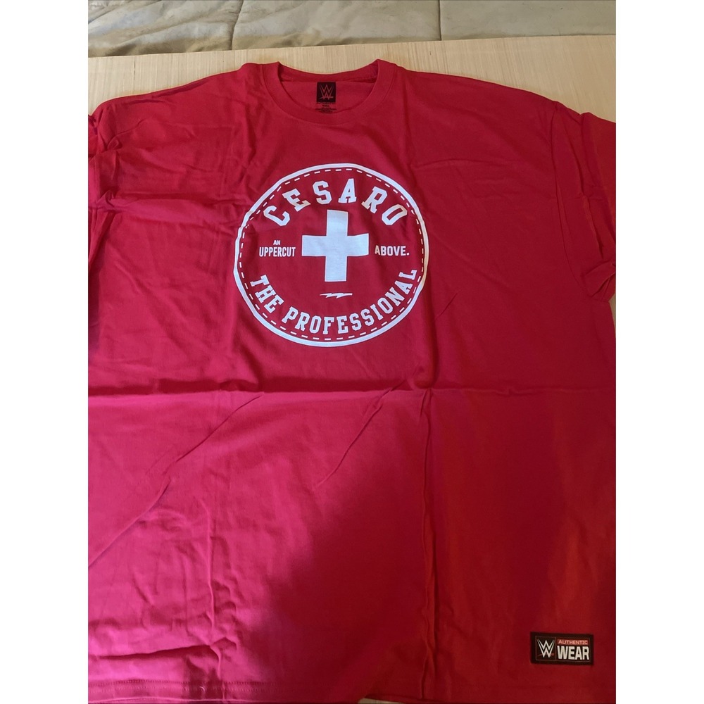 WWE Cesaro The Professional T-Shirt Size 4X Red Wrestling "An‎ Uppercut Above"